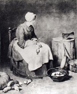 Jean-Baptiste-Simeon Chardin - La Ratisseuse (Woman Paring Turnips), 1738