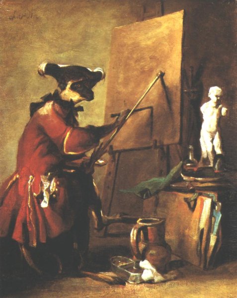 The Monkey Painter, 1740