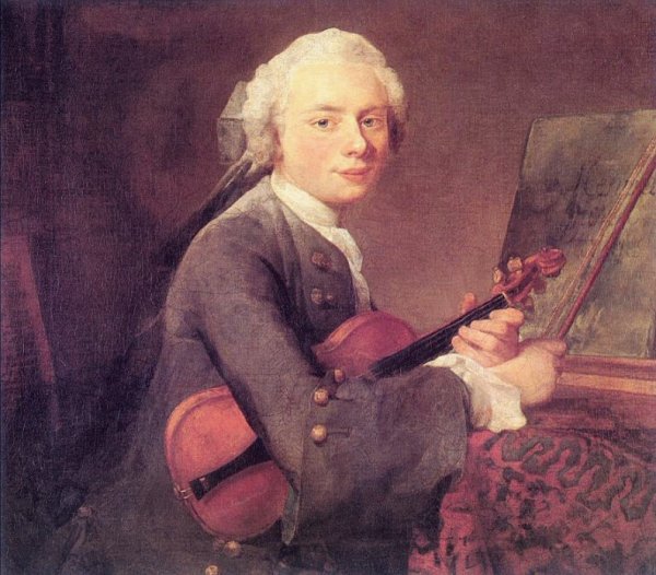 Young Man with a Violin (Charles Godefroy) 