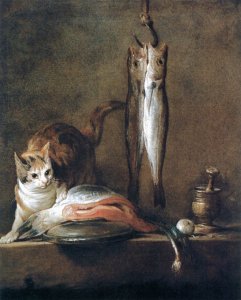 Still-Life with Cat and Rayfish