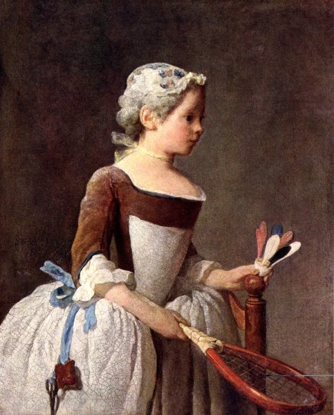 Girl with Racket and Shuttlecock, c.1740